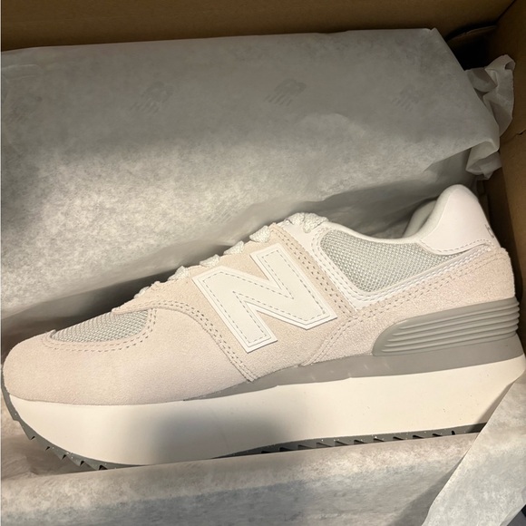 NEW BALANCE 574+ PLATFORM SNEAKER IN REFLECTION/R… - Picture 8 of 12